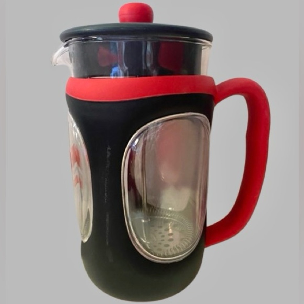 Bodum French Coffee Press Maker Red & Black 4 Cups 32 Ounces